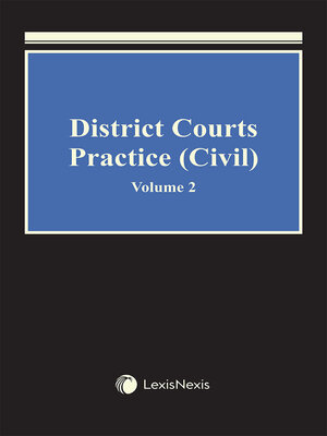 cover image of District Courts Practice (Civil)